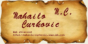 Mahailo Ćurković vizit kartica